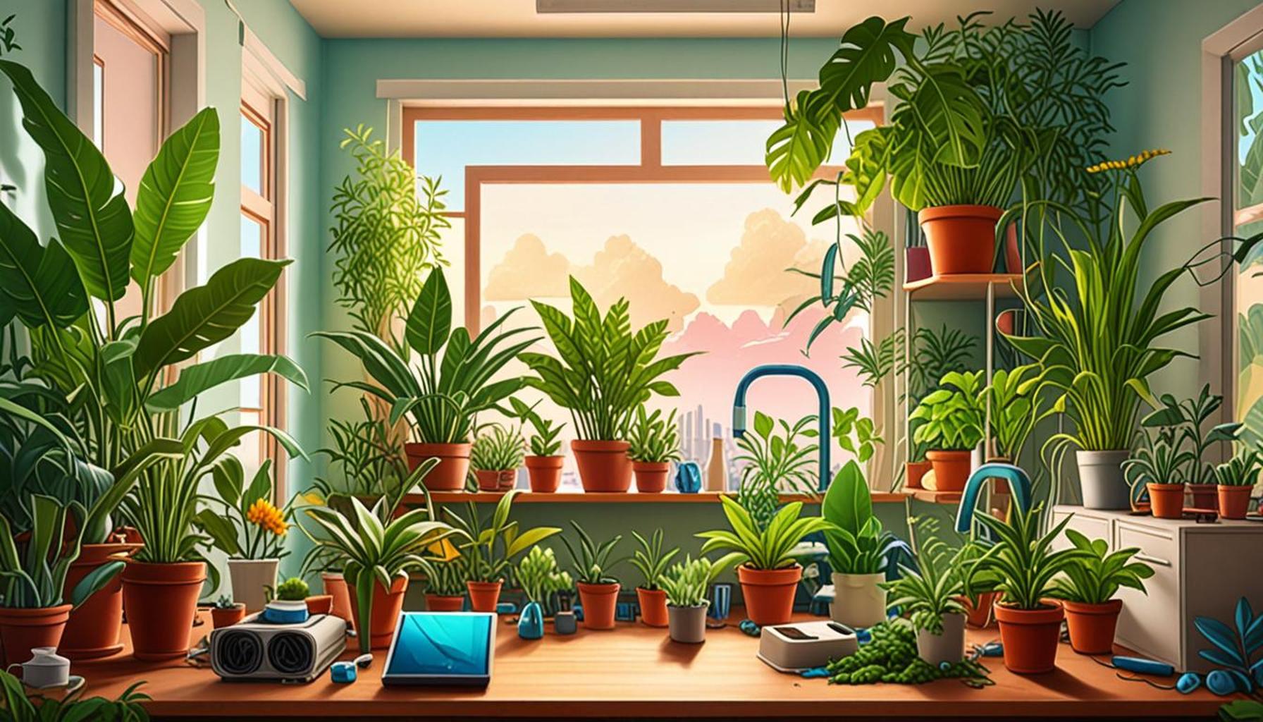 The role of plants in air purification and maintaining clean environments